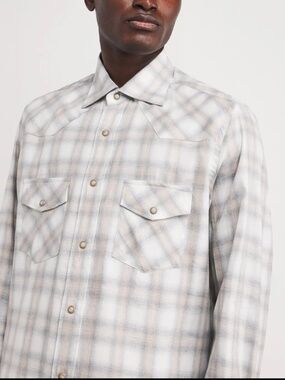 ELEVENTY Cotton Flannel Check Texas Shirt NWOT/sz XXL